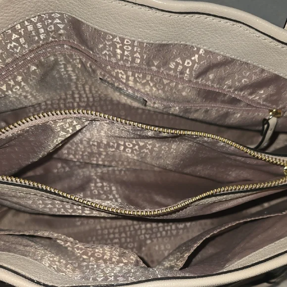 Kate Spade Cream Leather Tote Bag